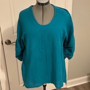 Oh My Gauze size 2, teal tunic.